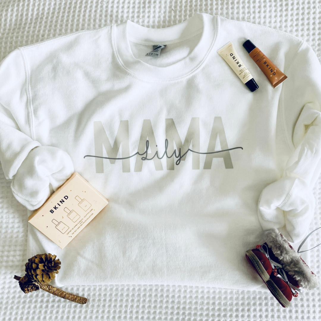 MAMA/PAPA child's name - Crewneck hoodie 